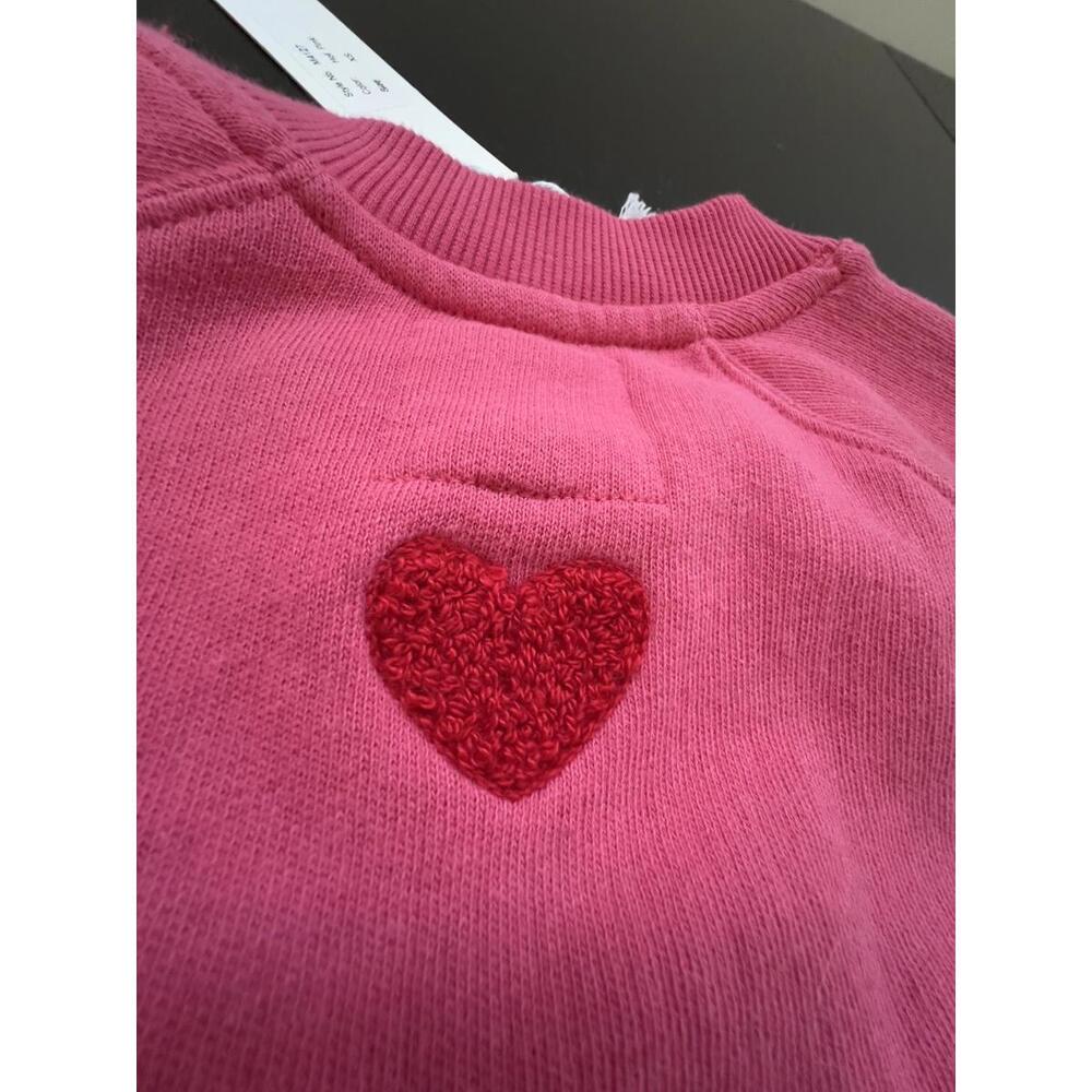 Just Madison NEW Pink Heart Embroidered Sweatshirt - XS - Picture 6 of 10